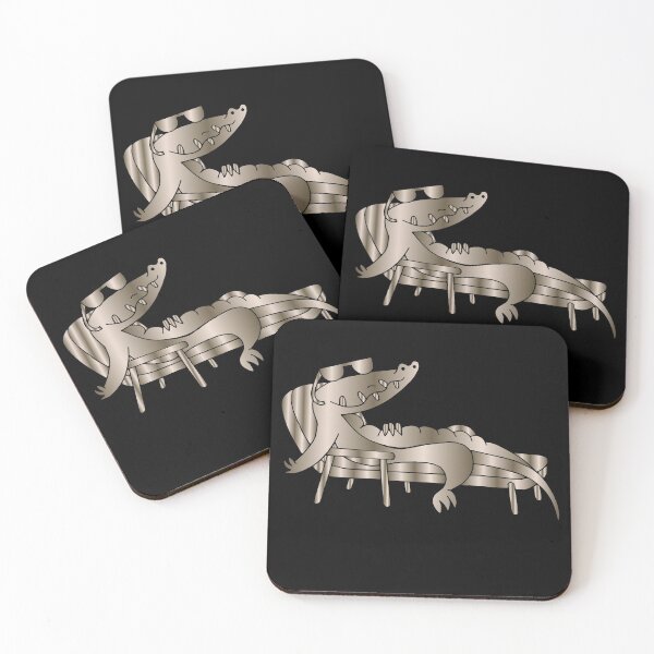 Item preview, Crocodile Sunning Design tan designed and sold by Paula Helit.