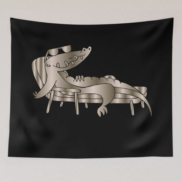 Item preview, Crocodile Sunning Design tan designed and sold by Paula Helit.