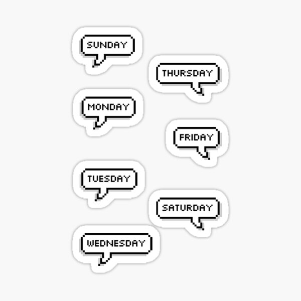 Planner Stickers - Speech Bubble Days Sticker