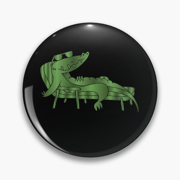 Item preview, Crocodile Sunning Design green designed and sold by Paula Helit.