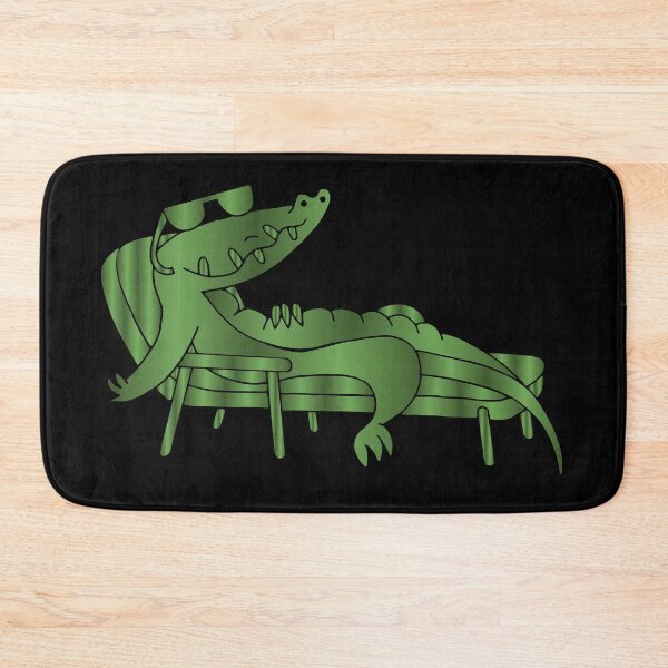Item preview, Crocodile Sunning Design green designed and sold by Paula Helit.