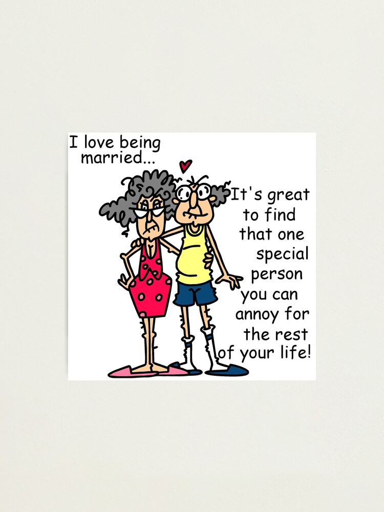 Impression Photo Humour De Mariage Drole Sarcasm Attitude Par Peacockcards Redbubble