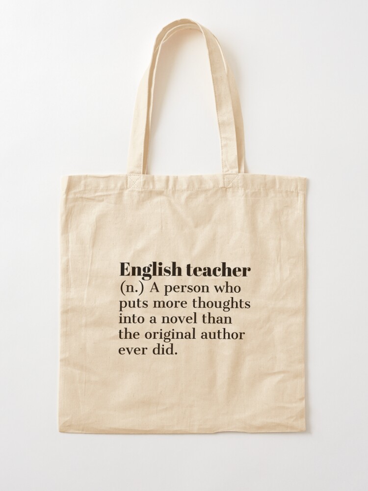 Teacher Definition Funny Tote Bag Shopper Gift Teach School Gift Subject  Cool