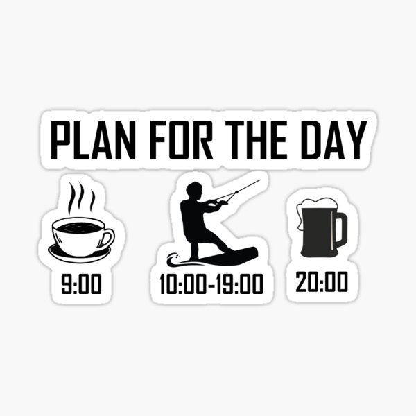 Plan du jour pour le wakeboard Sticker