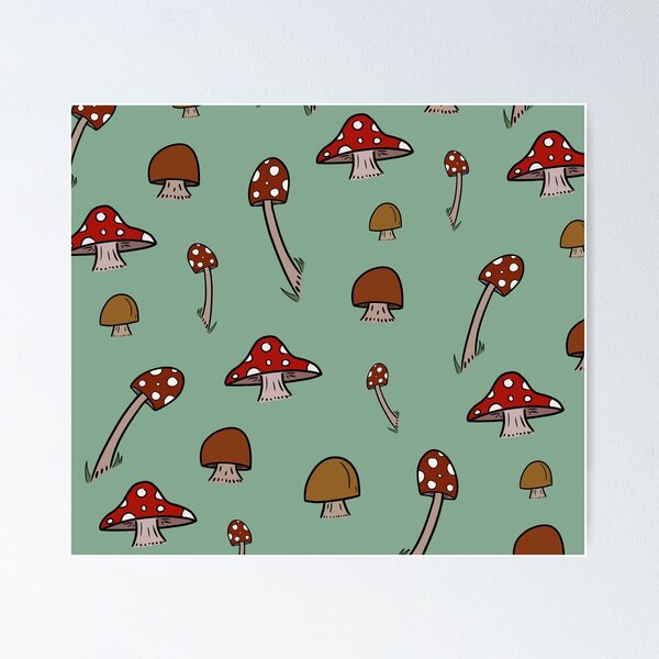 Item preview, Woodlands - Mushroom Tile - Sage designed and sold by C0urtneyR0se.
