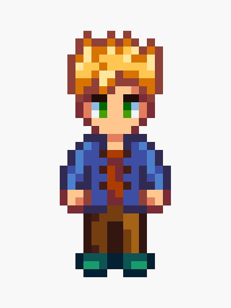 Stardew Valley - Sam Full Body Version 2&quot; Sticker for Sale by ATL 
