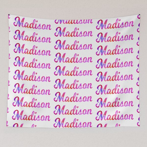 Item preview, Madison girls name multi-color fun design designed and sold by ComicKitsch.