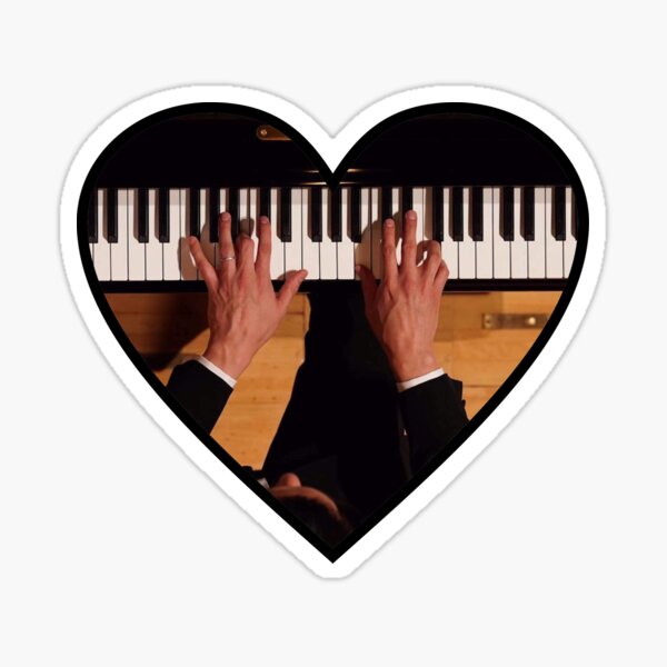piano heart  Sticker