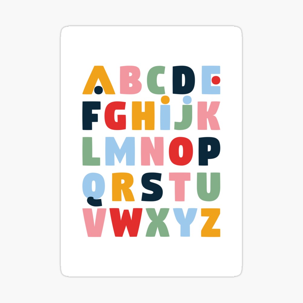 ABC Alphabet Letters Wall Art For Kids Room, Playroom, Classroom -  Educational Wall Art | Poster