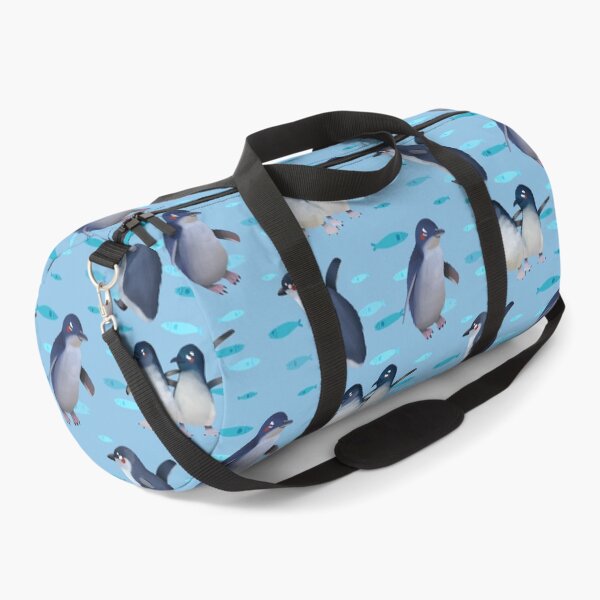 Item preview, Fairy Penguin Birds - Cute Blue and Aqua Bird Illustration Pattern  designed and sold by TheRainbowRoom.