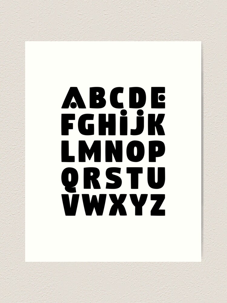 ABC Alphabet Letters Wall Art For Kids Room, Playroom, Classroom -  Educational Wall Art | Poster