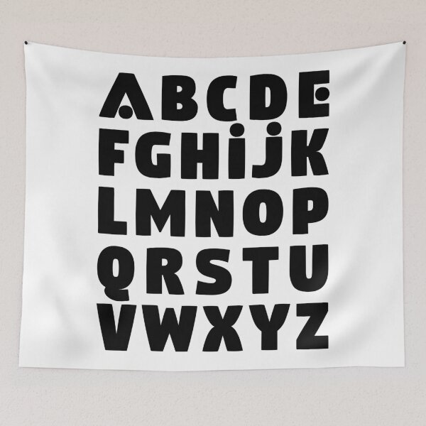 Item preview, Black & White Alphabet designed and sold by EllinorPrints.