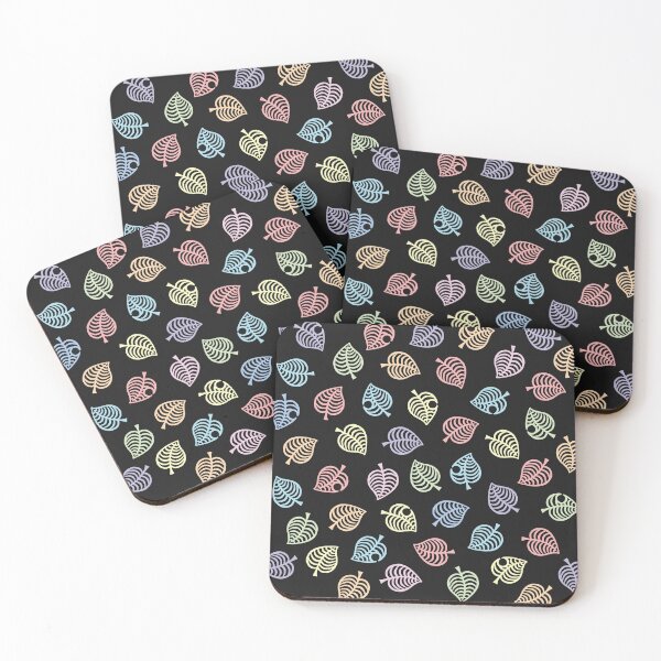 Item preview, Nook Leaf Aloha Logo - Rainbow Pastel Colors on Black designed and sold by TheMajesticGoat.
