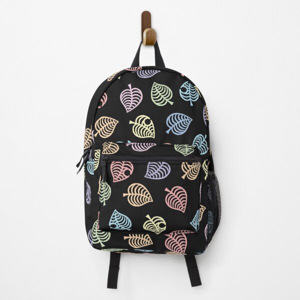 Item preview, Nook Leaf Aloha Logo - Rainbow Pastel Colors on Black designed and sold by TheMajesticGoat.