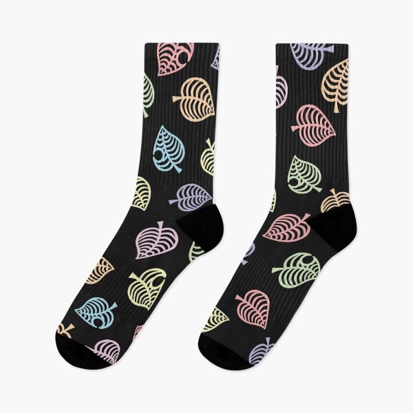 Item preview, Nook Leaf Aloha Logo - Rainbow Pastel Colors on Black designed and sold by TheMajesticGoat.