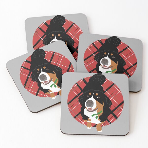 Item preview, Plaid Christmas Holiday Bernese Mountain Dog  designed and sold by KantstandyaC.