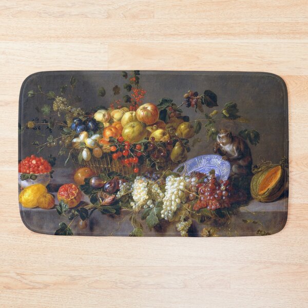 Item preview, Still Life with Fruit and a Monkey eating Grapes by Adriaen van Utrecht, Flemish, 1635 designed and sold by Shapes-Mania.