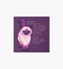 Anxiety Encouragement Galaxy Cat Art Board