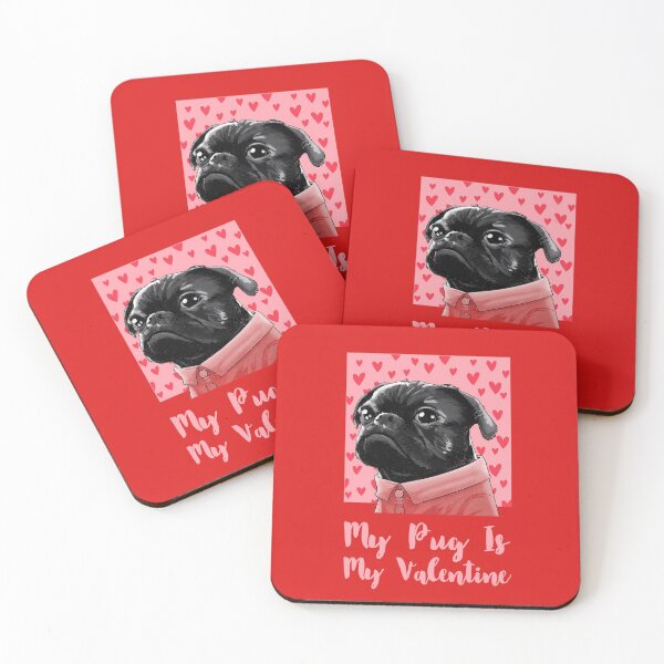 Item preview, My pug is my Valentine designed and sold by Lolas-Creations.