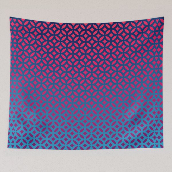 Item preview, Blue and pink optical pattern designed and sold by Blacklinesw9.
