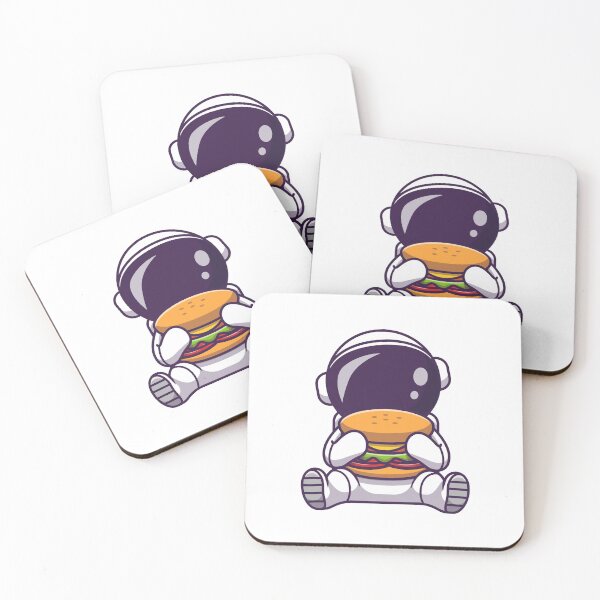 Item preview, Cute Astronaut Eating Burger designed and sold by YousfiYs.