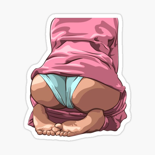 18 Sex Stickers Jolie fille sexy avec un gros butin Sticker