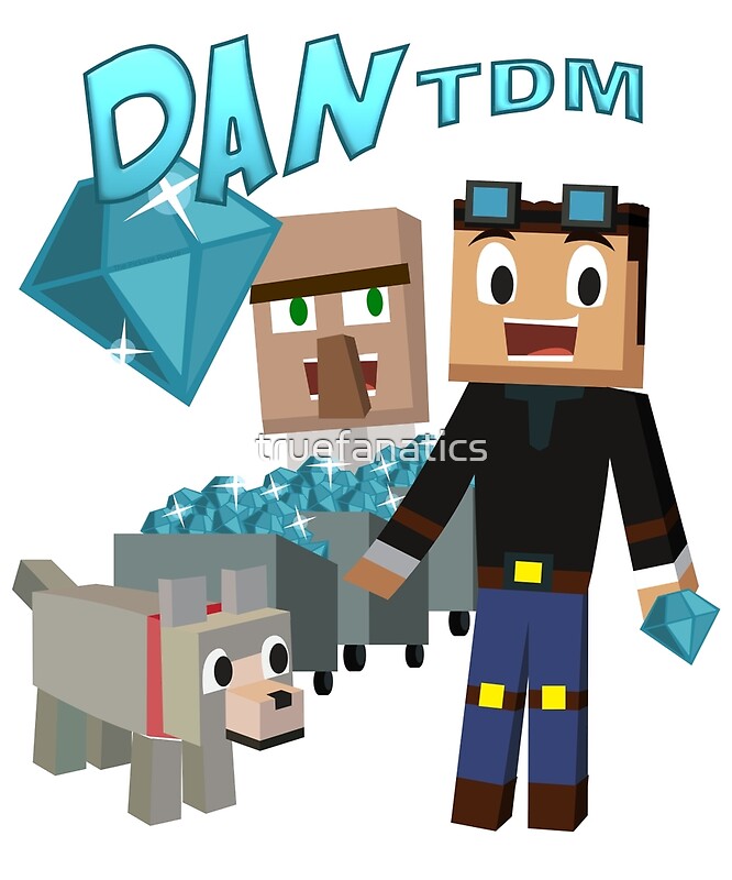 "DanTDM The Diamond Minecart - Minecraft Youtuber" Posters 