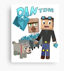 DanTDM The Diamond Minecart - Minecraft Youtuber Metal Print