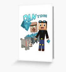 DanTDM The Diamond Minecart - Minecraft Youtuber Greeting Card