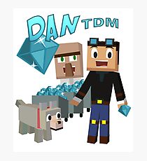 DanTDM The Diamond Minecart - Minecraft Youtuber Photographic Print