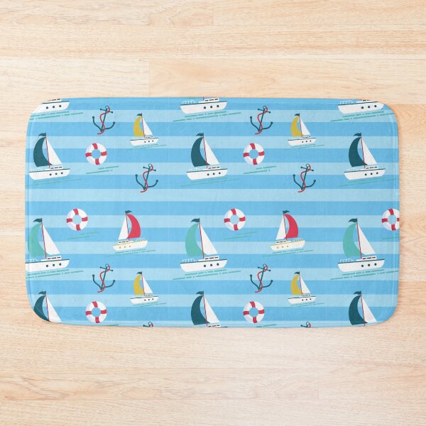 Item preview, Sail Boat Nautical Pattern designed and sold by CarolinaArtShop.
