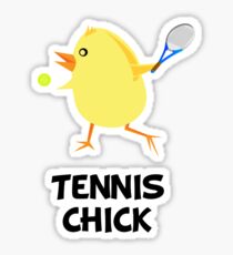 Tennis Chick Sticker