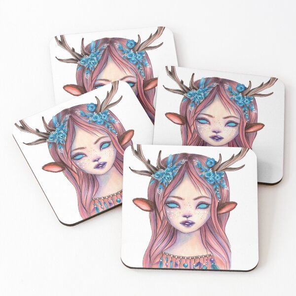 Item preview, Forest guardian! Fantasy art deer lady designed and sold by Akatamakata.