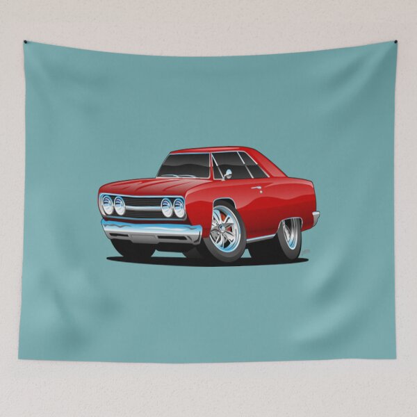 Item preview, Muscle Car Red Hot Classic Muscle Car Coupe Cartoon designed and sold by jackatees.