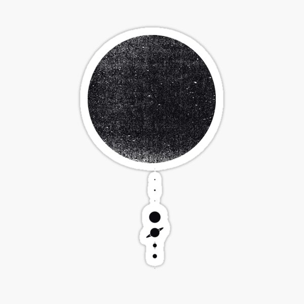 Minimal Solar System | White Ink Edition Sticker