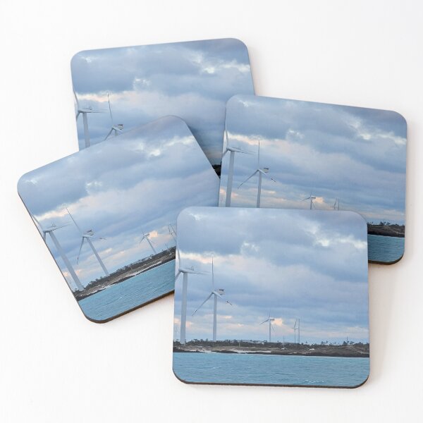 Item preview,  Sunset and windmill on jeju sea,  korea. designed and sold by human8891.