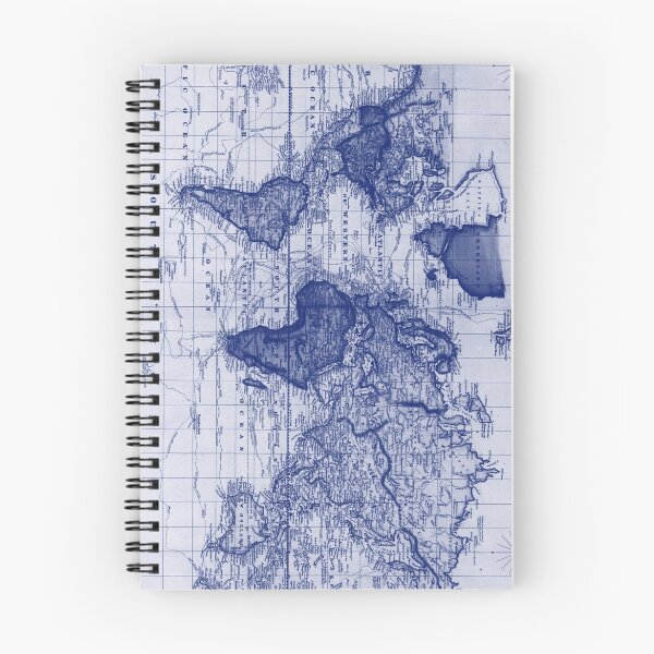 Item preview, Vintage Map of The World (1833) White & Blue designed and sold by BravuraMedia.