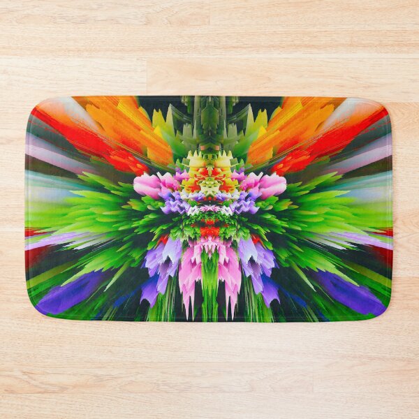 Item preview, colorful glitch abstract flower designed and sold by haroulita.