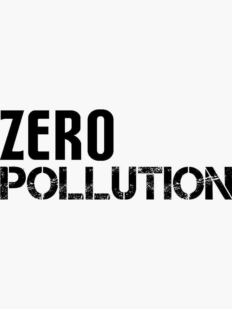 Thumbnail 3 of 3, Sticker, Zero Pollution 3 designed and sold by VkScript.