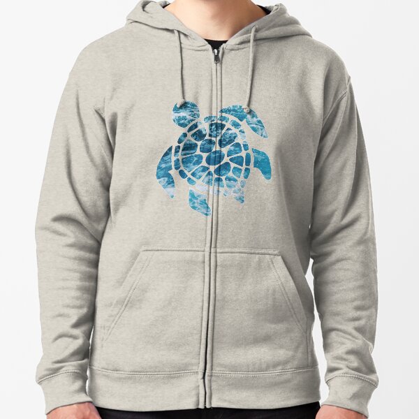 Ocean Sea Turtle Zipped Hoodie