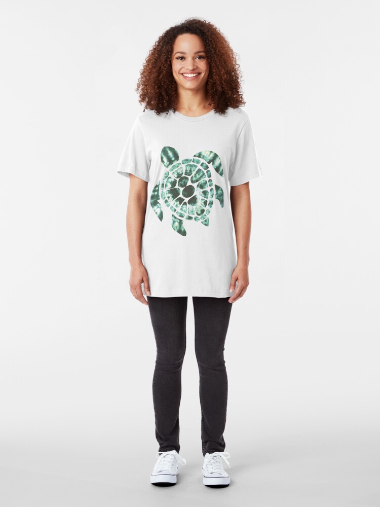 Vista alternativa de Camiseta ajustada Tie Dye Sea Turtle 2