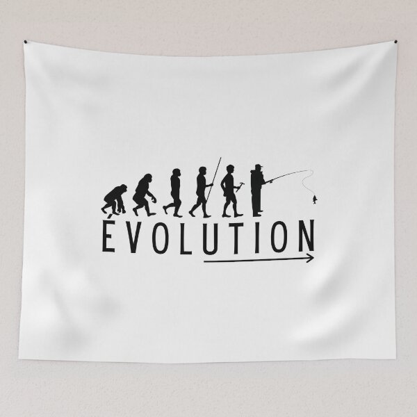 Item preview, Evolution man to fisherman designed and sold by TeeJfm.