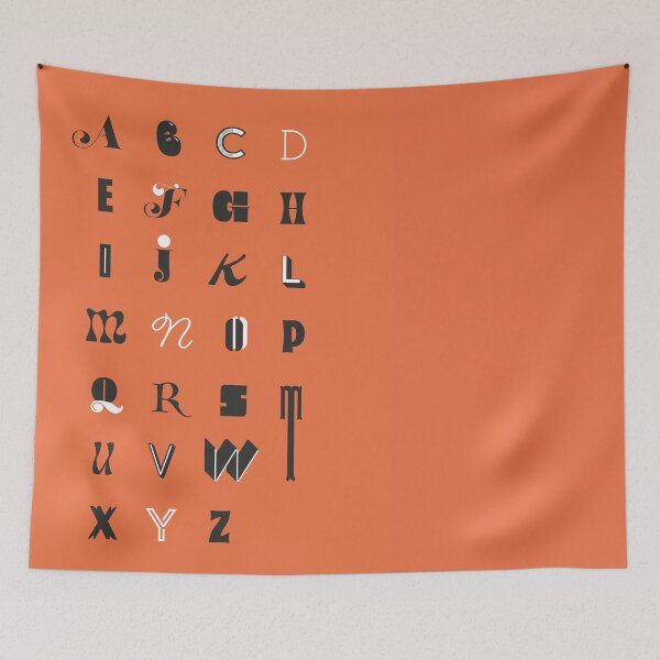 Item preview, Orange Alphabet designed and sold by EllinorPrints.
