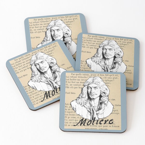 Item preview,  Molière, portrait, signature, designed and sold by voicivoila.