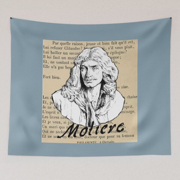 Item preview,  Molière, portrait, signature, designed and sold by voicivoila.