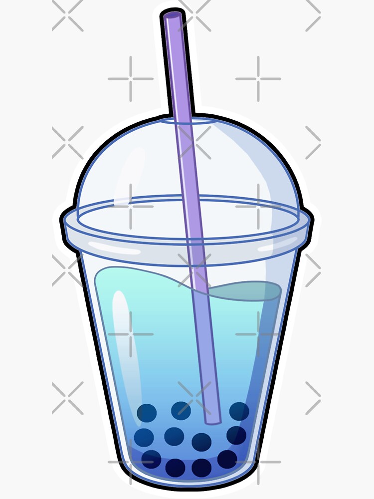 Home & Living :: Decals & Stickers :: Stickers :: Blue Bubble Tea