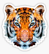 Low-poly Geometric Tiger Sticker