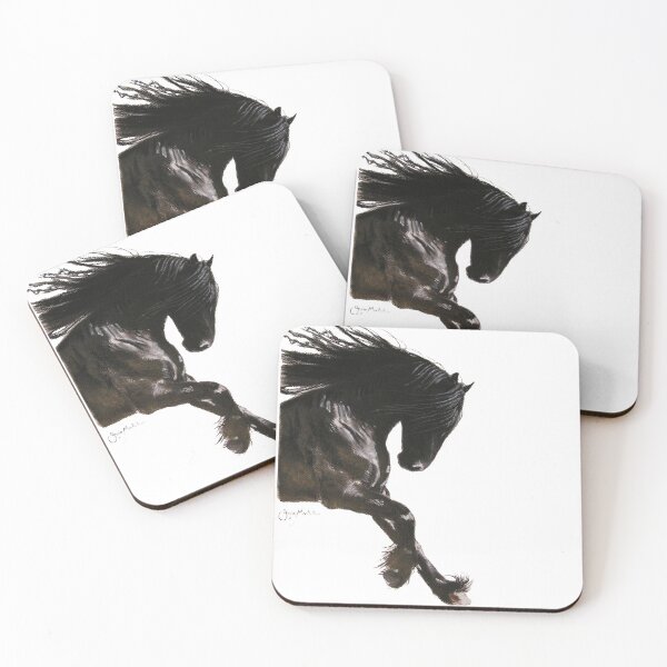 Item preview, Horse PRiNT BLaCK FRieSiaN ' COOL DANCER ' by Shirley MacArthur designed and sold by Shirley MacArthur Limited.
