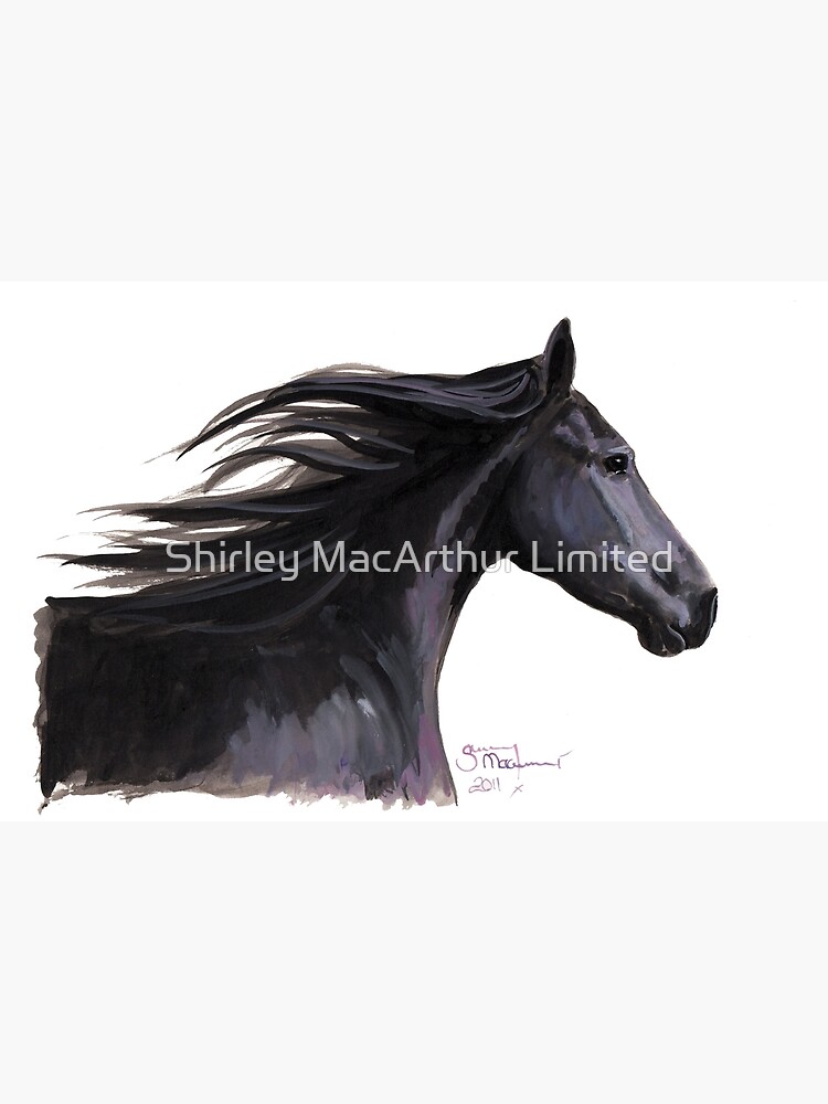 Black Friesian Horse ' BREEZE ' by Shirley MacArthur by ShirleyMacA