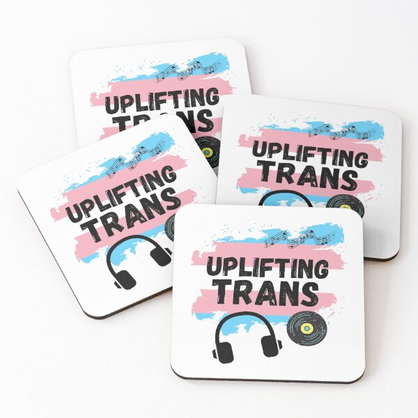 Item preview, Uplifting Trance Trans Flag Edition for LGBTQ+ Music Lovers designed and sold by Nathalie Aynié.